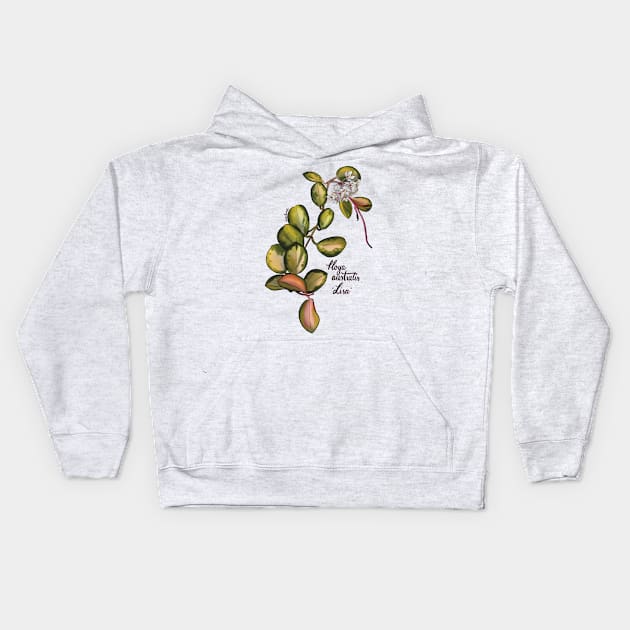 Hoya australis lisa in bloom Kids Hoodie by Wieskunde